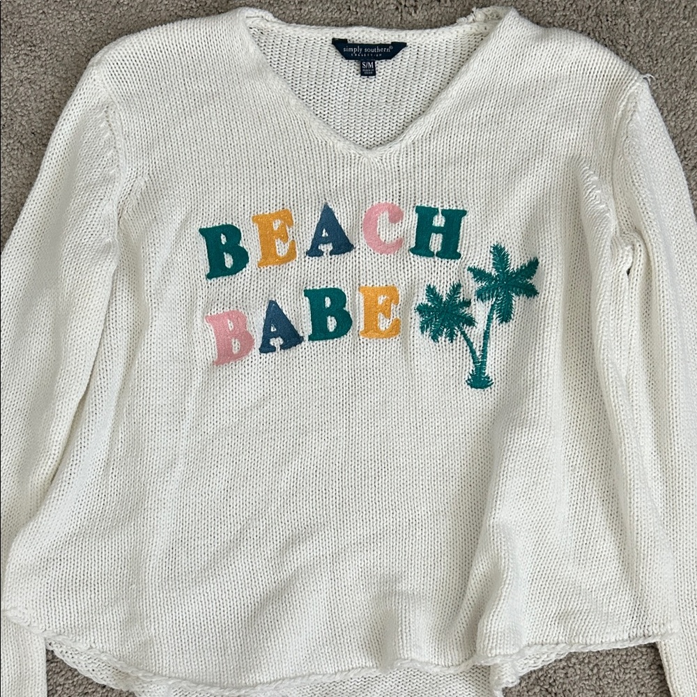 Simply Southern White Knit Sweater